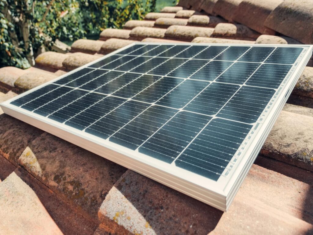 A solar power panel for on a roof